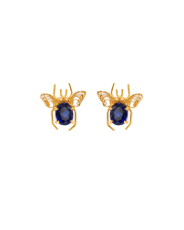 QUEEN B EARRINGS SAPPHIRE