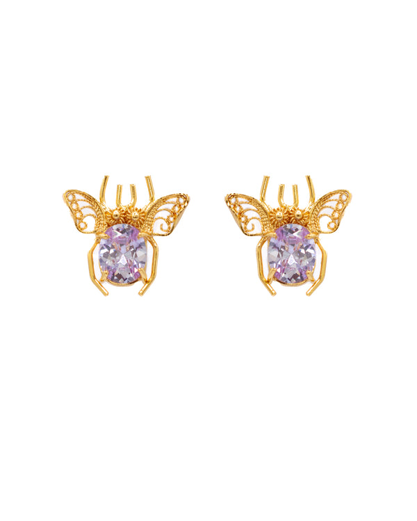 QUEEN B EARRINGS LILAC